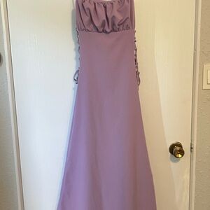 Elegant Lavender Strapless Dress